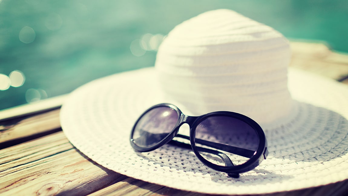 Sunglasses and hat